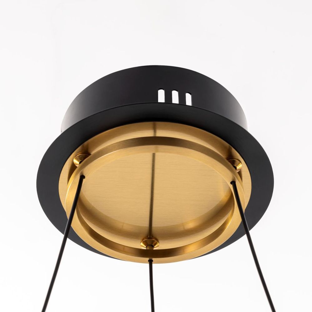 Подвесная люстра 40 см, 28W, 3000K, Citilux Helly CL211042, черный-бронза