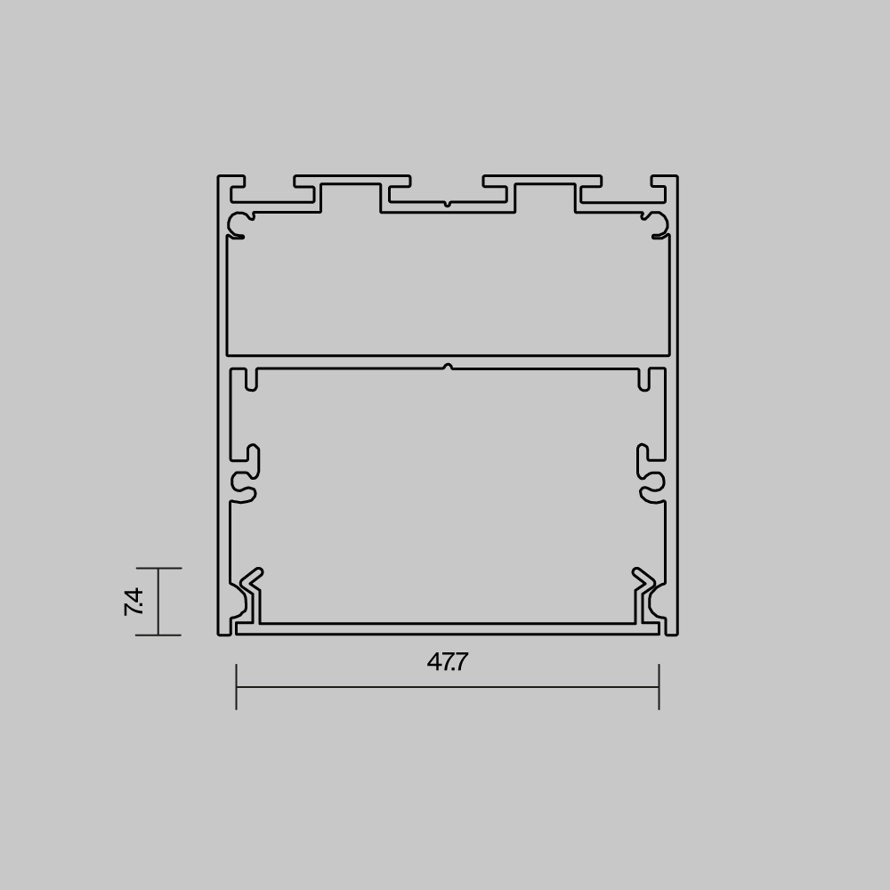 Рассеиватель для профиля 50×50 (Чёрный, 3 м), ALM-5050T-B-DF-3M 642049, 300*5*1 см, Maytoni Led Strip 642049, Черный