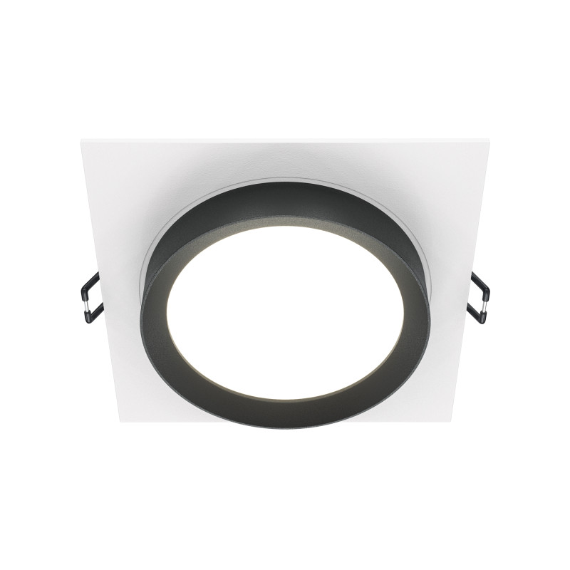Светильник 11 см, Maytoni Downlight Hoop DL086-GX53-SQ-WB, белый-черный