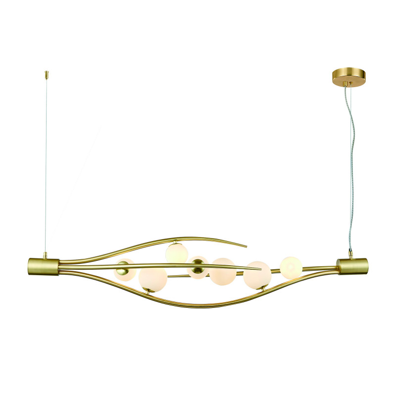 Подвесной светильник 1190*270*295/1400 мм, 7*G9 золото Indigo Flusso V000231, 11025/7P Gold