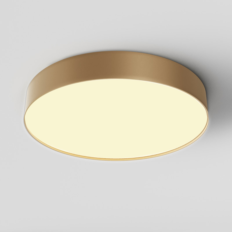 Накладной светильник 40*40*6 см,  LED, 45W, 3000К, Maytoni Technical Zon C032CL-45W2.7K-RD-MG золото матовое