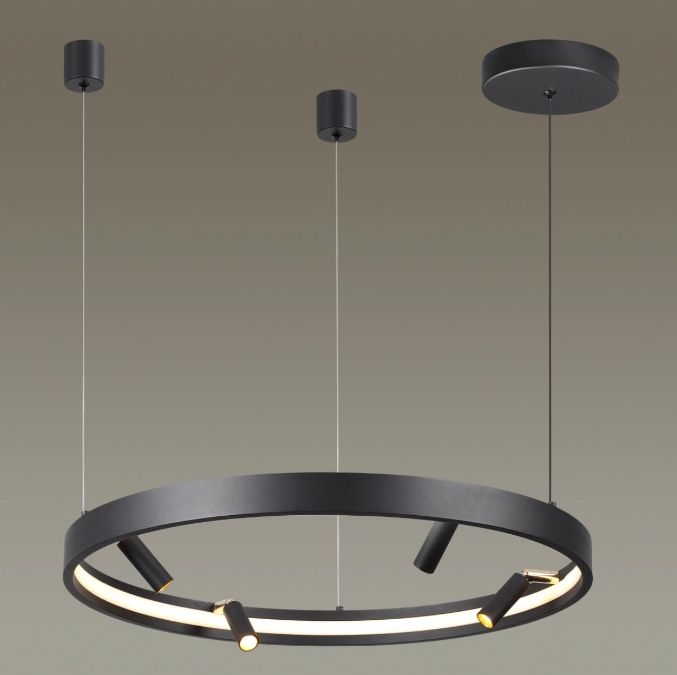 Светильник светодиодный диаметр 60 см, 58W LED, 3000-4000-6000K, Odeon Light HIGHTECH 4317/58L, черный