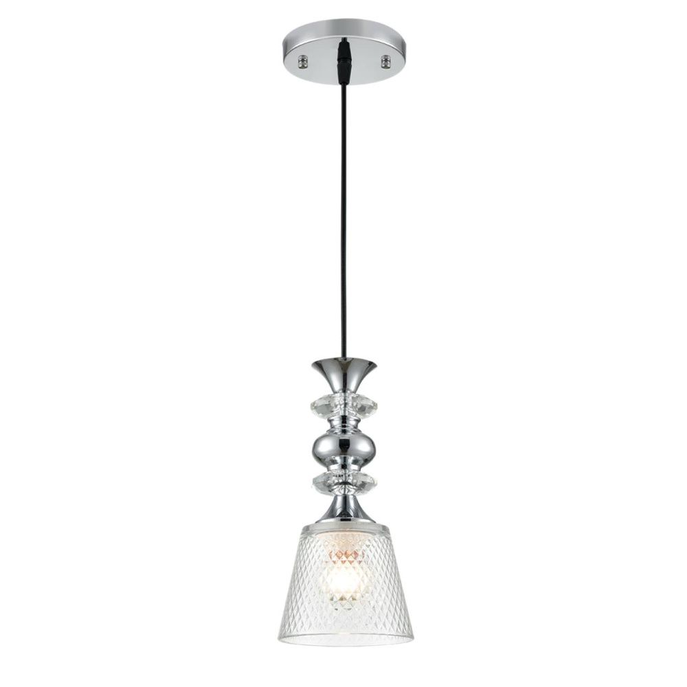 Светильник подвесной 80 см, 1*E27*60W, Lumion Manola 8049/1A, хром