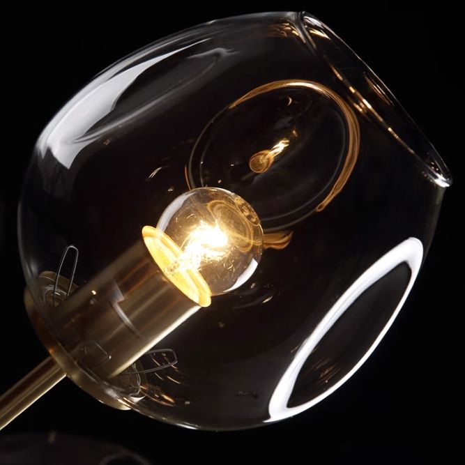 Люстра на штанге Адель Branching Bubble Chandelier L11 Black Amber 185*185*110 см, 11*E27*60W, ImperiumLoft 40,14, Чёрный