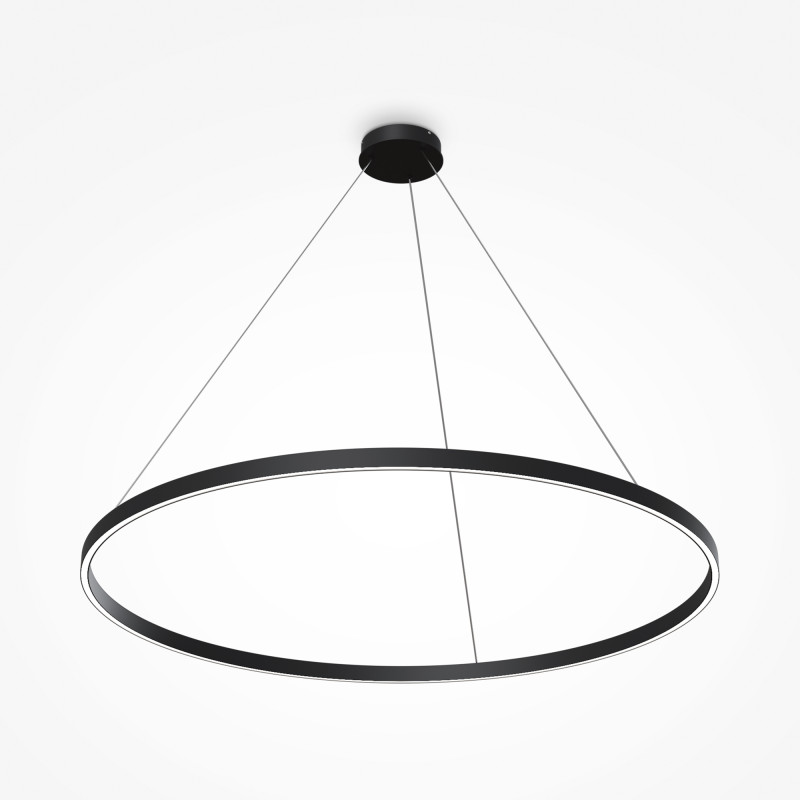 Подвесной светильник 120*120*127,5 см, LED, 81W, 3000К-4000К, Maytoni Rim MOD058PL-L65BK черный