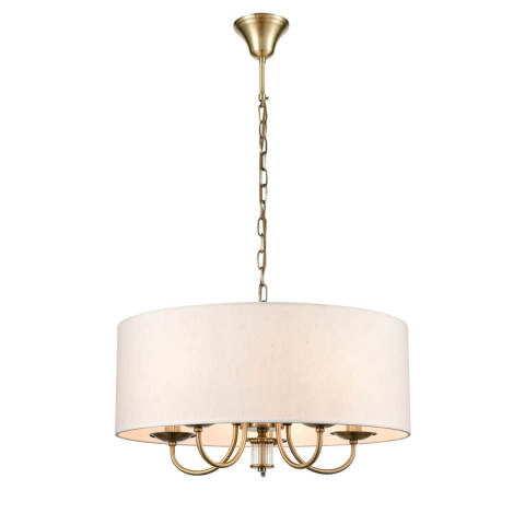 Подвесная люстра  54*83 см, 5*E14 античная бронза, прозрачный Vele Luce Soprano VL4194P05