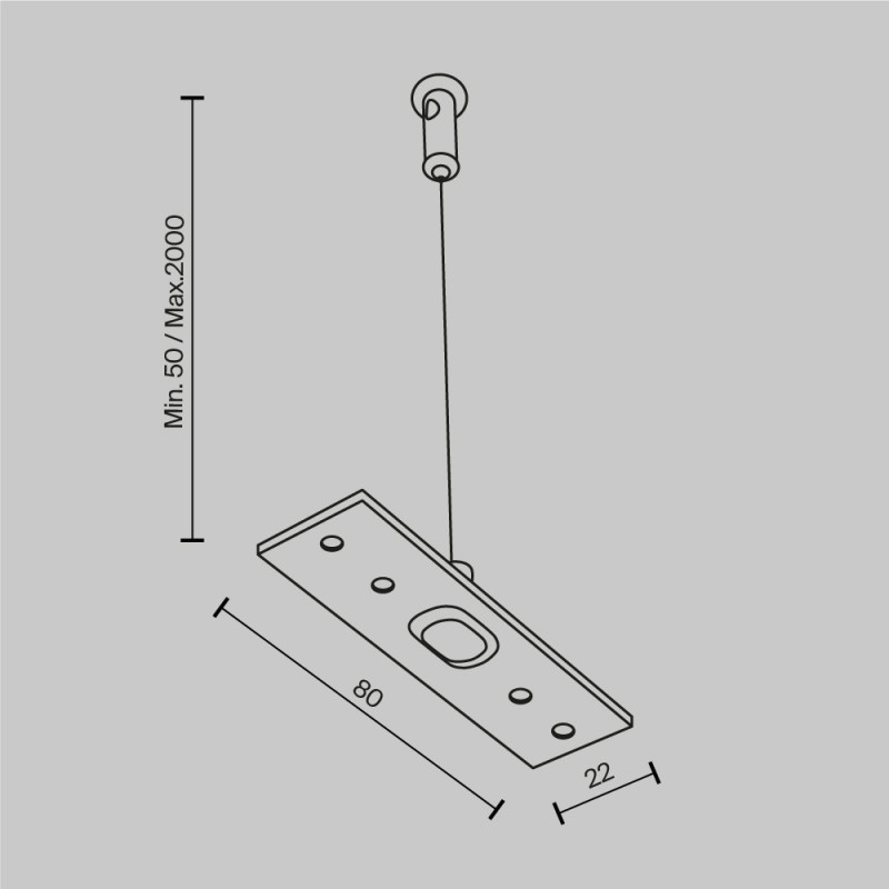 Подвес тросовый 2шт Exility белый 8*2,2*200 см, LED*W TRA034SW-2W Maytoni, Белый