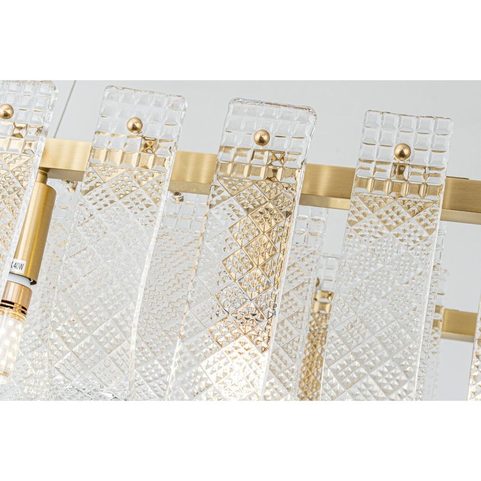 Подвесной светильник 40-26 см, 12*Е14*60W, K, Belfast Severn 6601-950 BR CL, Латунь