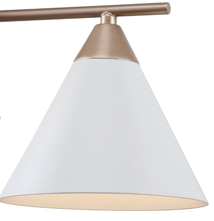Бра F-Promo Calor 2774-1W, D240*W160*H210, розовое золото, металлический плафон белого цвета, белый декоративный элемент