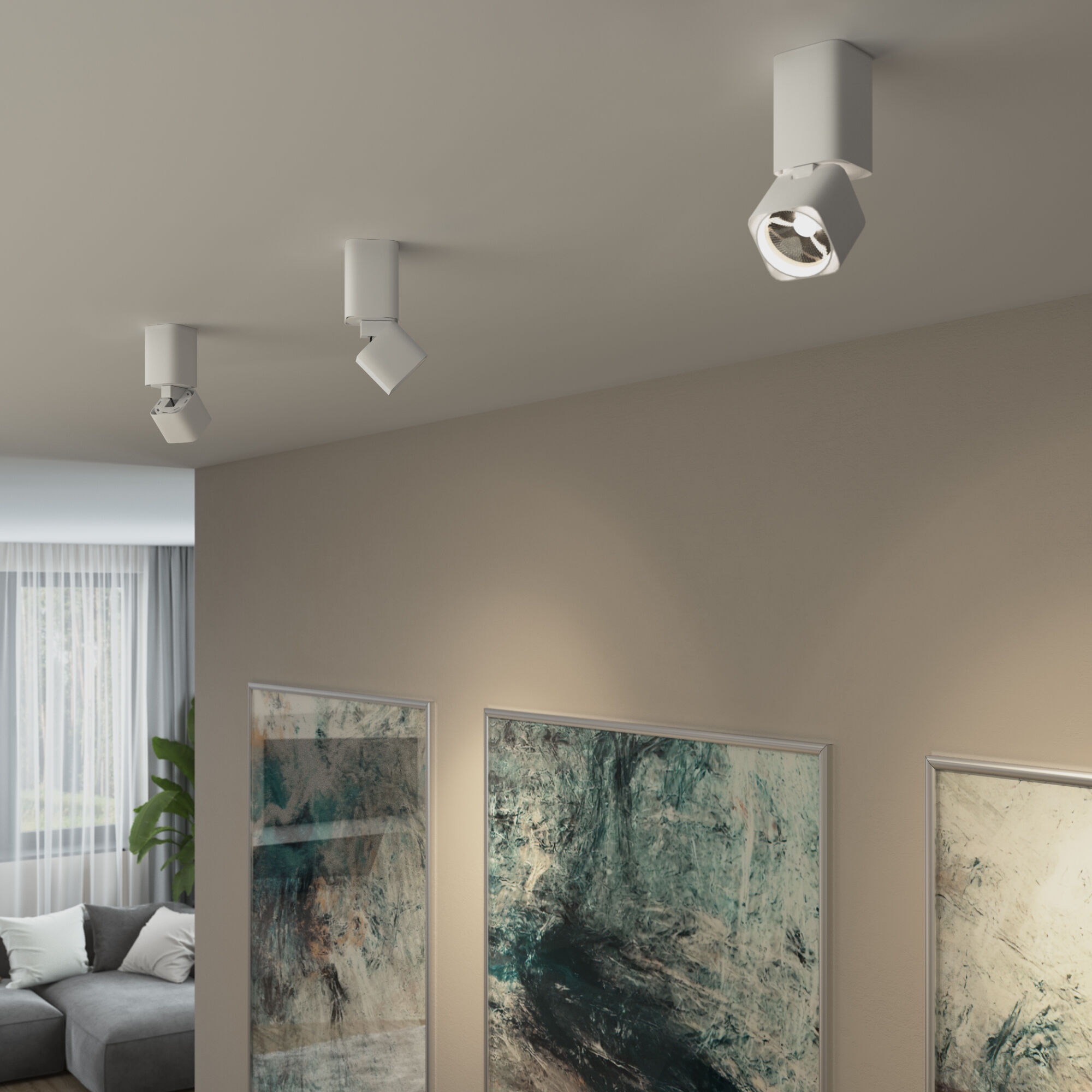 Точечный светильник LED 10W, 4000 К, 13,7*5,5*5,5 см, белый, Elektrostandard Cubus 25043/LED