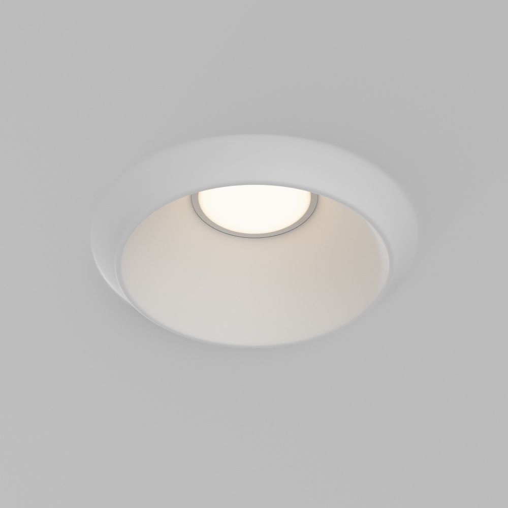 Встраиваемый светильник  DL124-GU10-01-TRS-W 12*12*-6,4 см, 1*GU10*10W, K, Maytoni technical Gyps Modern DL124-GU10-01-TRS-W, Белый