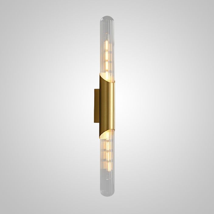 Бра LEINO B WALL Brass 5*5*63 см, 2*E14*40W, ImperiumLoft leino-b-wall01, Латунь