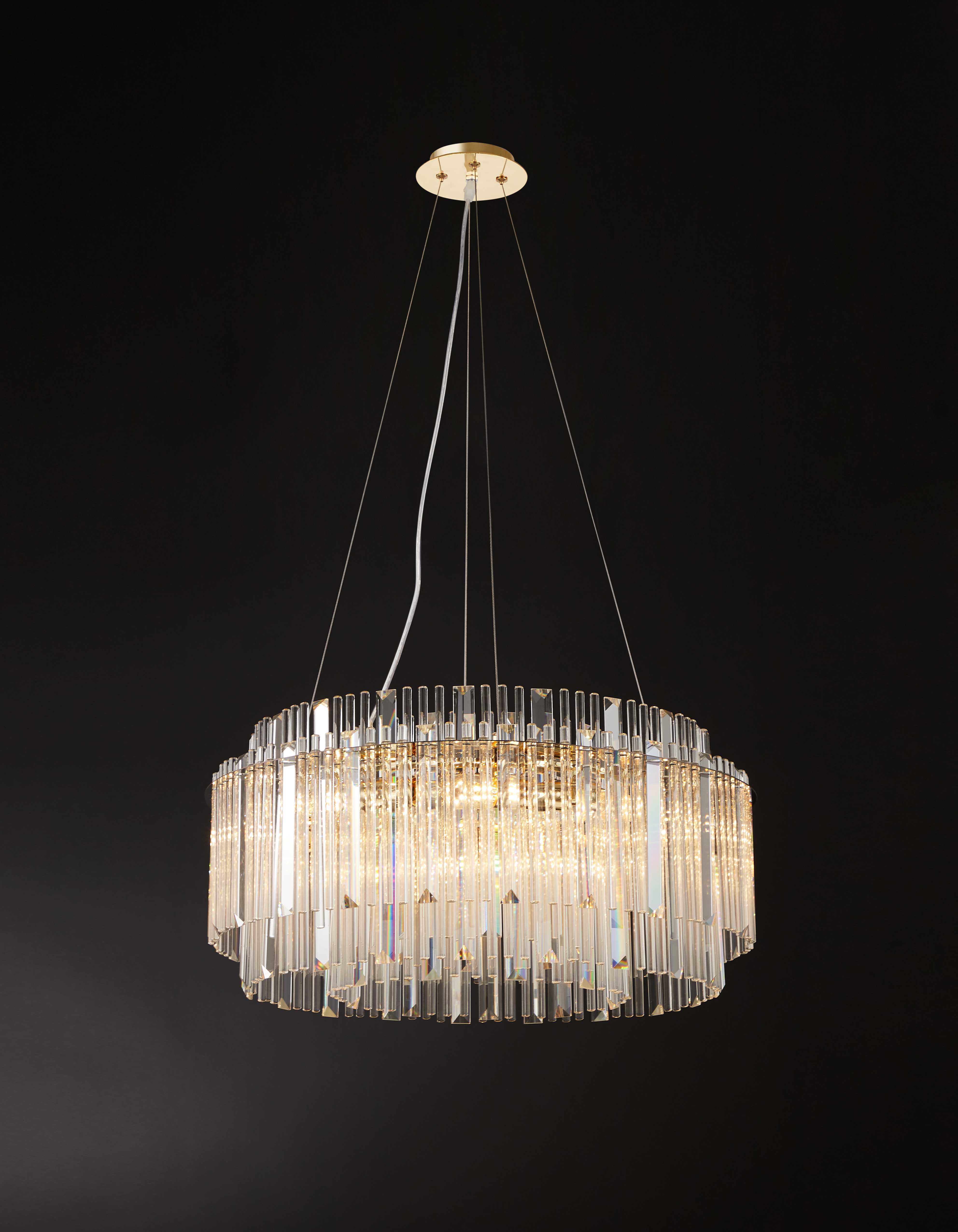Люстра  600*280, 8*E14, 40W NewRgy Cristallo B26-D600 H-GOLD, Золото