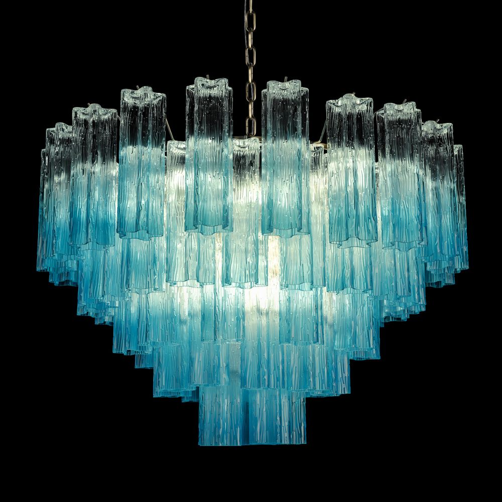 Подвесная люстра 80 см, Loft IT Murano 10580/800 Clear blue, бронза