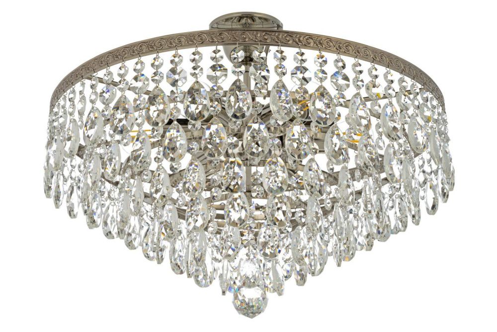 Люстра потолочная *46*25 см, 6*E27*60W, Arti Lampadari Castellana Nickel Castellana E 1.3.46.601 N, Матовый никель