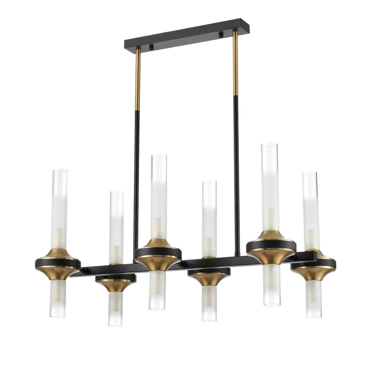 Люстра потолочная 35*60*66 см, 12*G9 Lumion Tamaresa 8112/12 черный, титаниум
