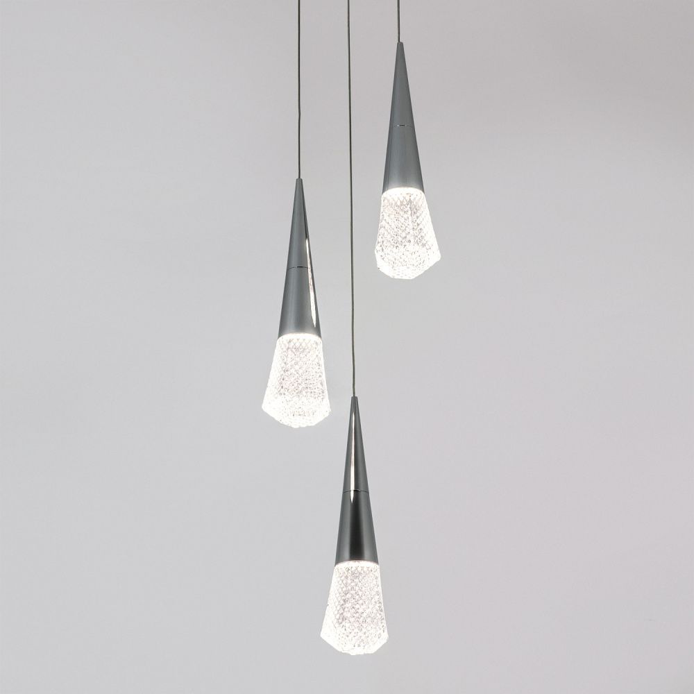 Подвесной светильник 30*30*97 см, LED 15W, 4000K, Хром MODELUX ML.3315.5