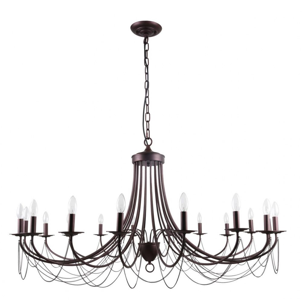 Подвесная люстра F-Promo Plini 2590-18P, D1400*H700/2700, кофейный
