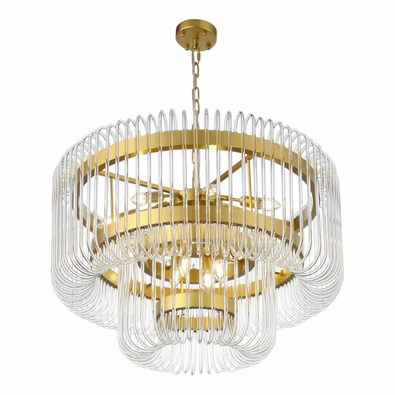 Люстра подвесная 80 см, 480W, ST LUCE GROSSETO SL1228.203.12 Золотистый