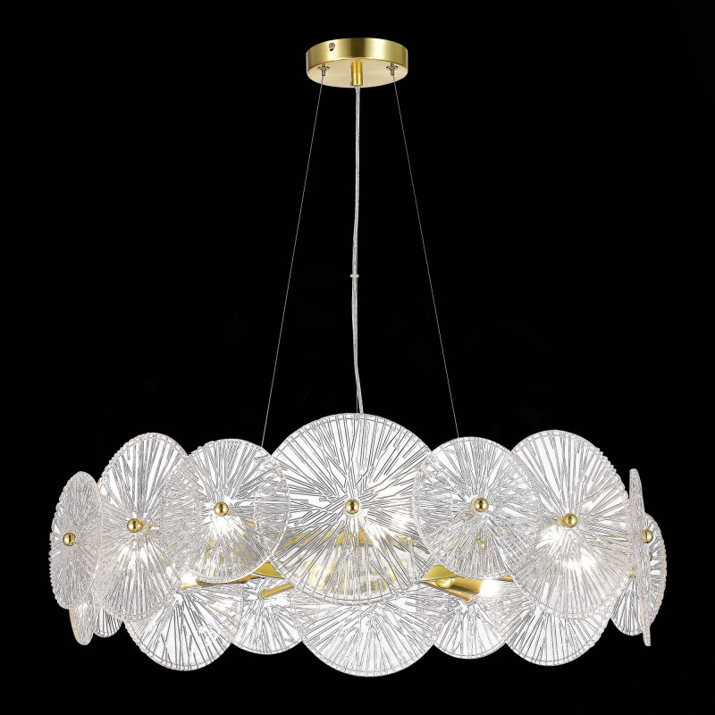 Люстра подвесная 60 см, 320W, ST LUCE FLERO SL1657.203.08 Золотистый