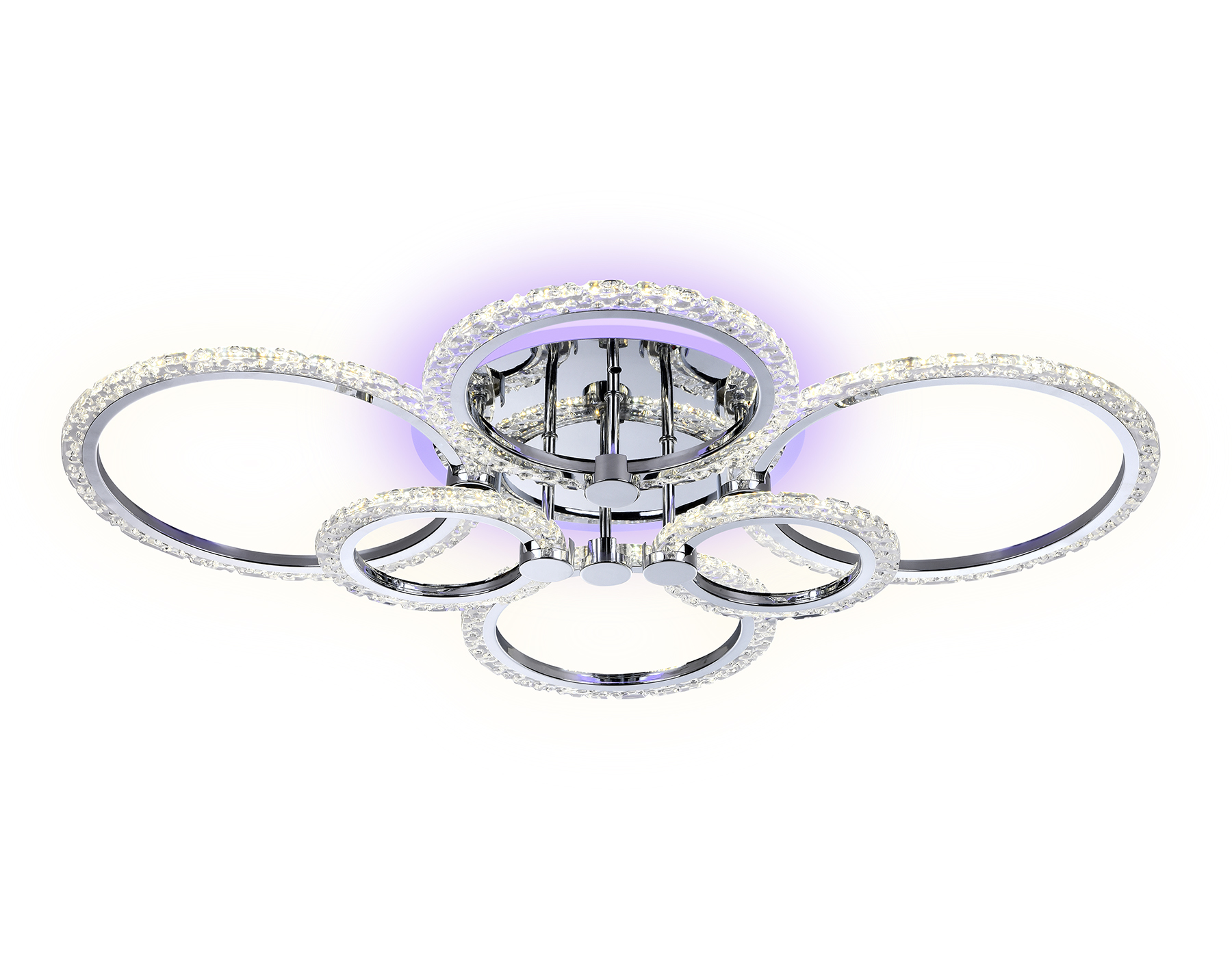 Светильник 84*60*12 см,  132W, 3000К, хром, прозрачный Ambrella Acrylica Original FA413