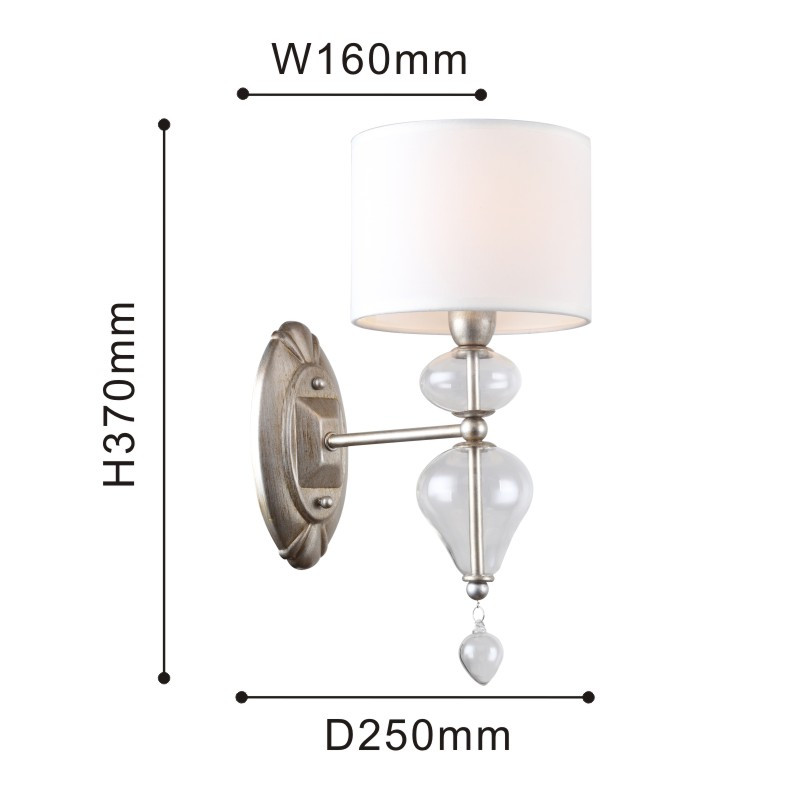 Бра Favourite Ironia 2554-1W, D250*W160*H370, античное серебро