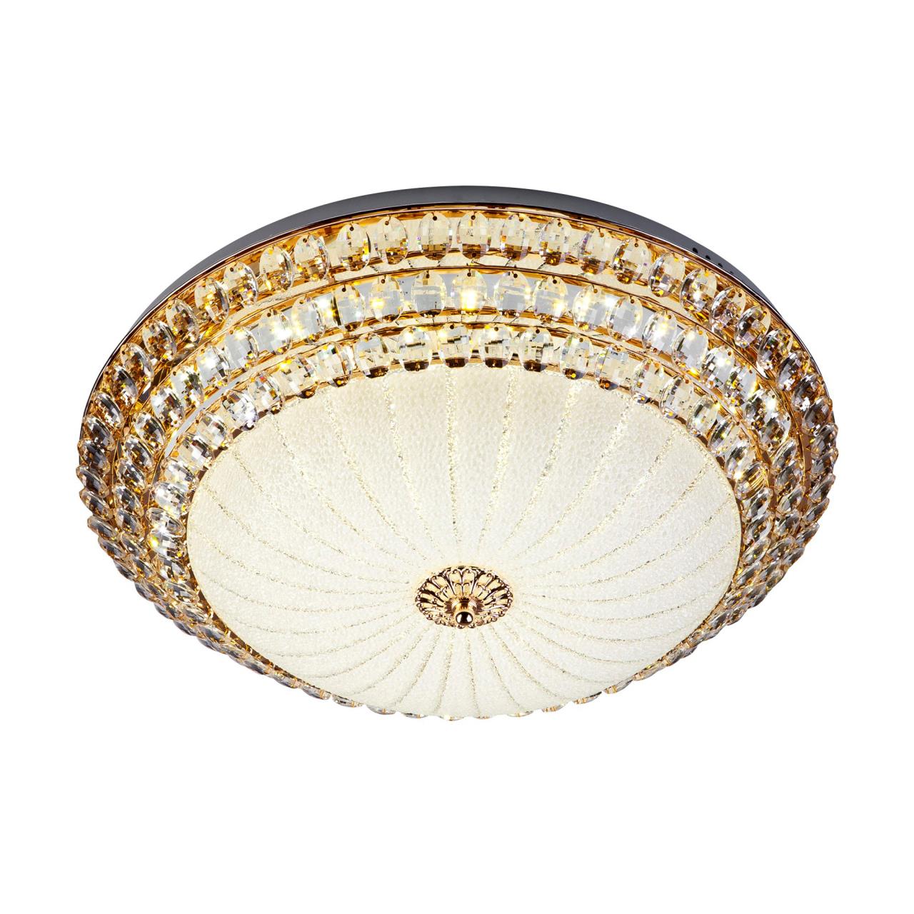 Светильник 55*55*16 см, LED 70W, 3300 / 5000К, Золото LED4U L1101-550 GD