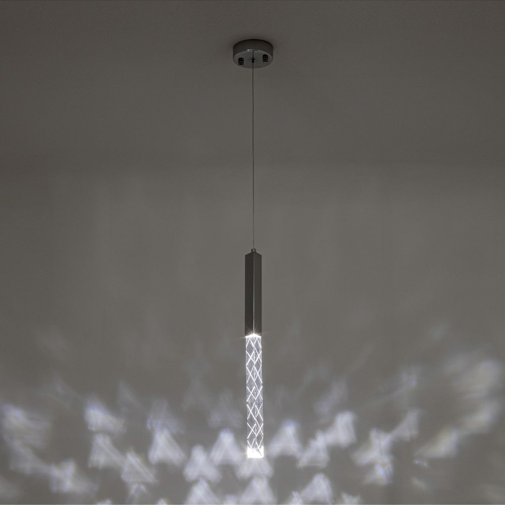 Подвесной светильник 16*16*160 см, LED 5W, 4000K, Хром MODELUX ML.88956.1 CR