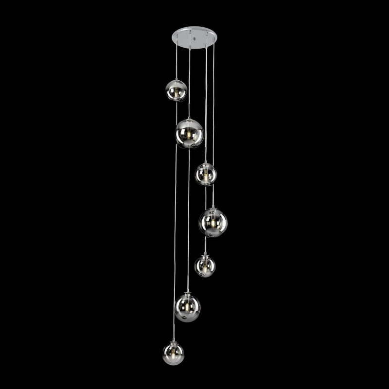 Светильник подвесной 42*215 см, 7*E14, Хром Citilux Томми CL102070