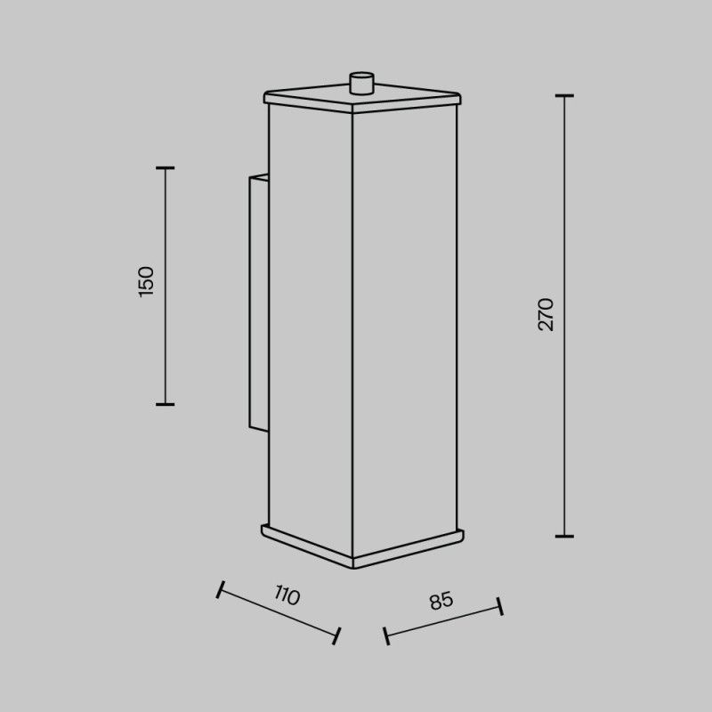 Настенный светильник MODESTYLE MS.108.270 BS бронза
