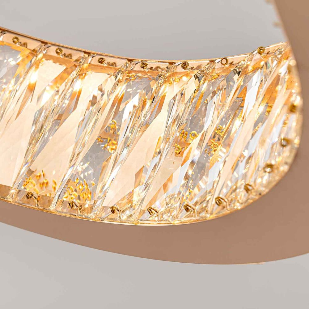 Подвесная люстра 80*80/120 см, LED 72W MODELUX premium ML.6985.800.600P GD золото