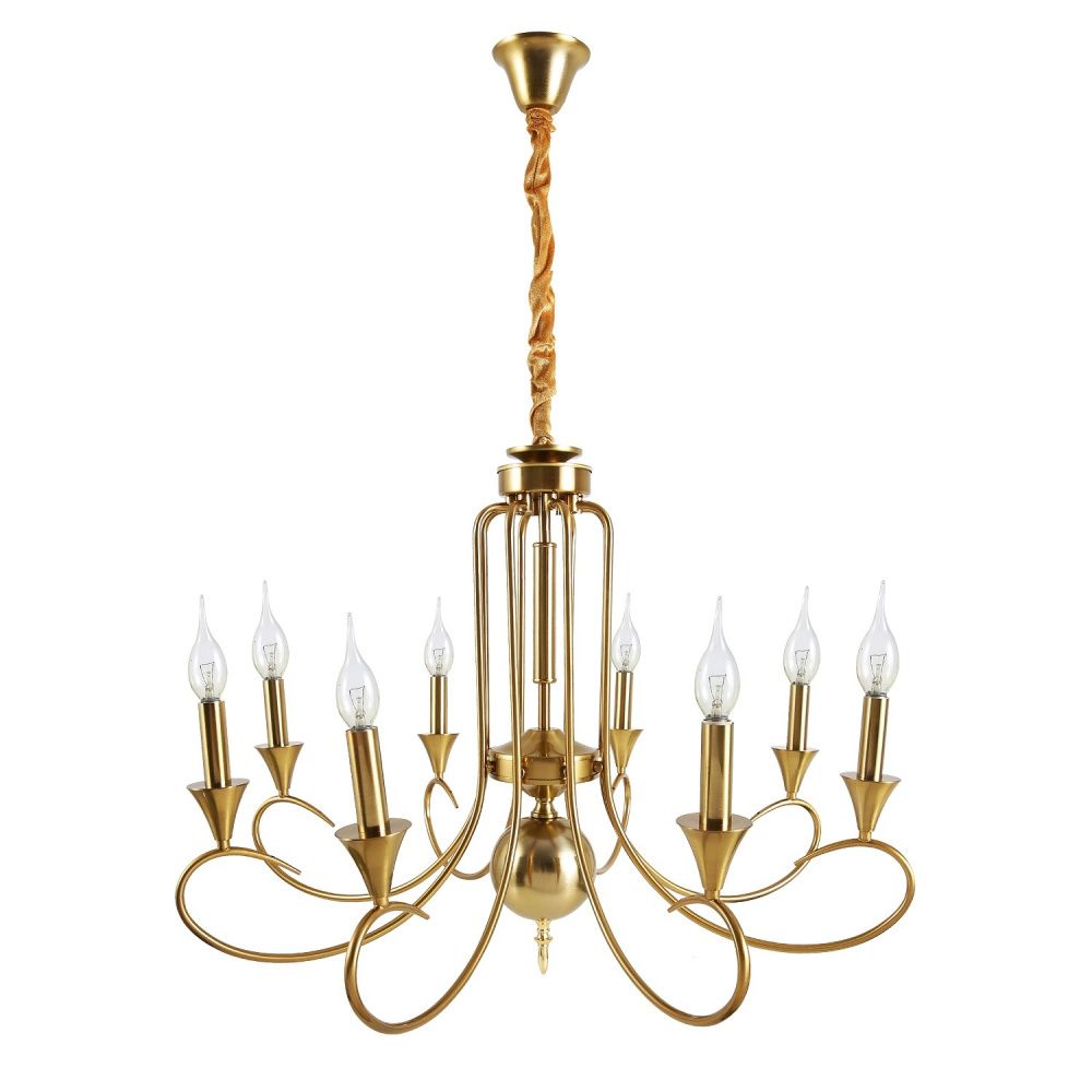 Люстра 79,5*79,5*107 см, 8*E14 Gerhort G11081/8GD, Золото