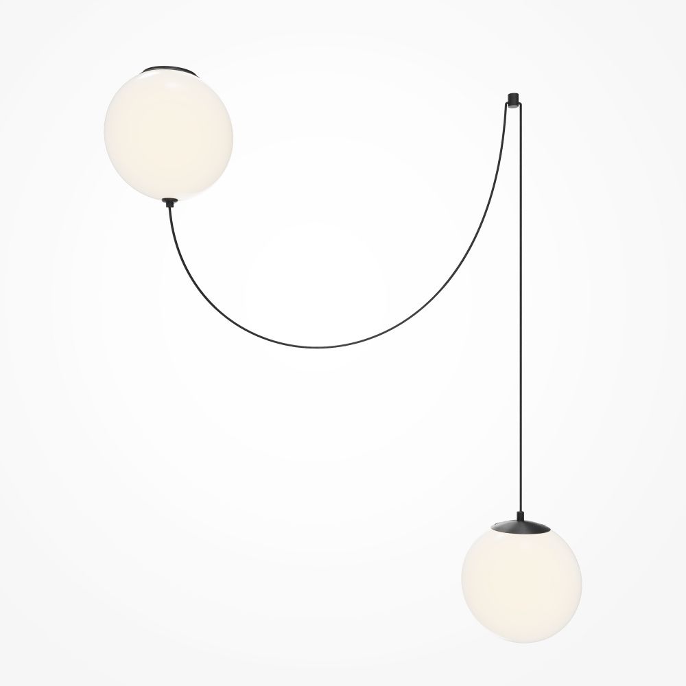 Подвесной светильник 20*60-300 см, *LED*20W, 3000K, Maytoni Twins MOD427PL-L20B3K1, Черный