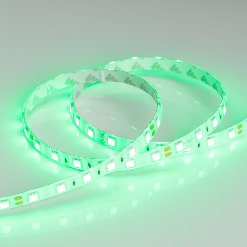 Лента RTW 2-5000SE 24V Green 2x (5060, 300 LED, LUX) (Arlight, 14.4 Вт/м, IP65) 016505. Цена указана за 5 метров. Продается кратно 5 метрам.