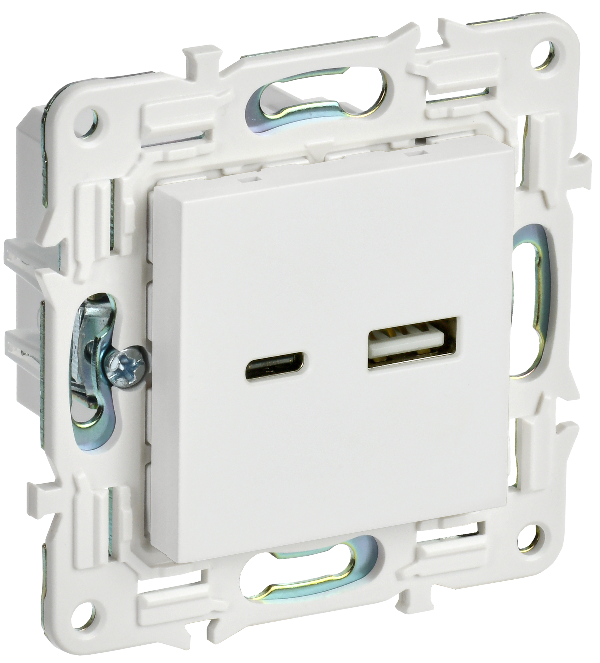 SKANDY Розетка USB A+C 3,1А SK-R14W арк. бел. IEK, SK-U22-D31-K01