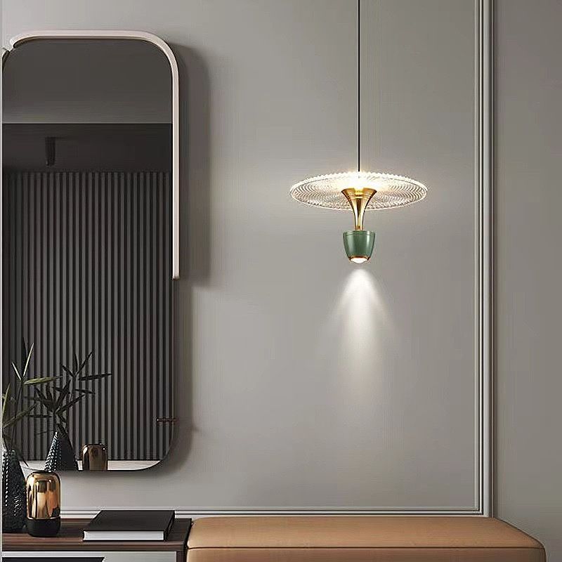 Светильник подвесной *33-200 см, 1*LED*7W, 3000K, Lightera Saimaa LE126L-30GR, Зеленый