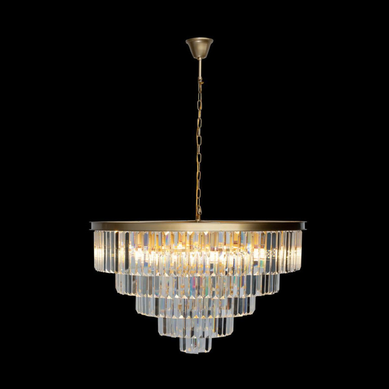 Подвесная люстра Loft IT Prism Clear 10019/800C, диаметр 80 см, золото