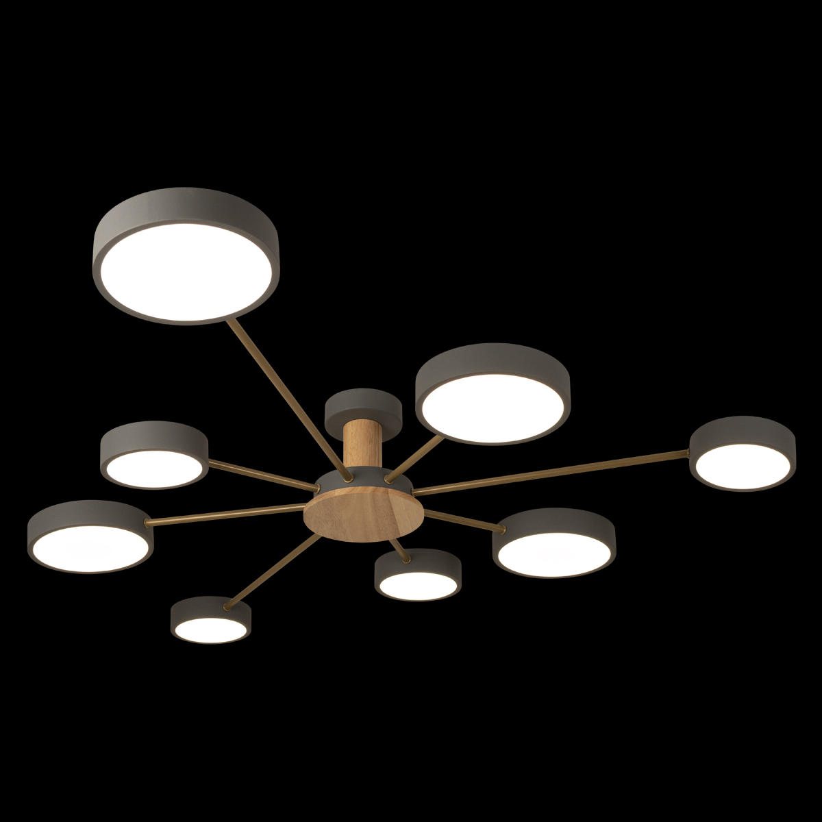Светильник 123 см, 67W, 4000K, Loft It Sunrise 10316/8 Grey, серый-дерево