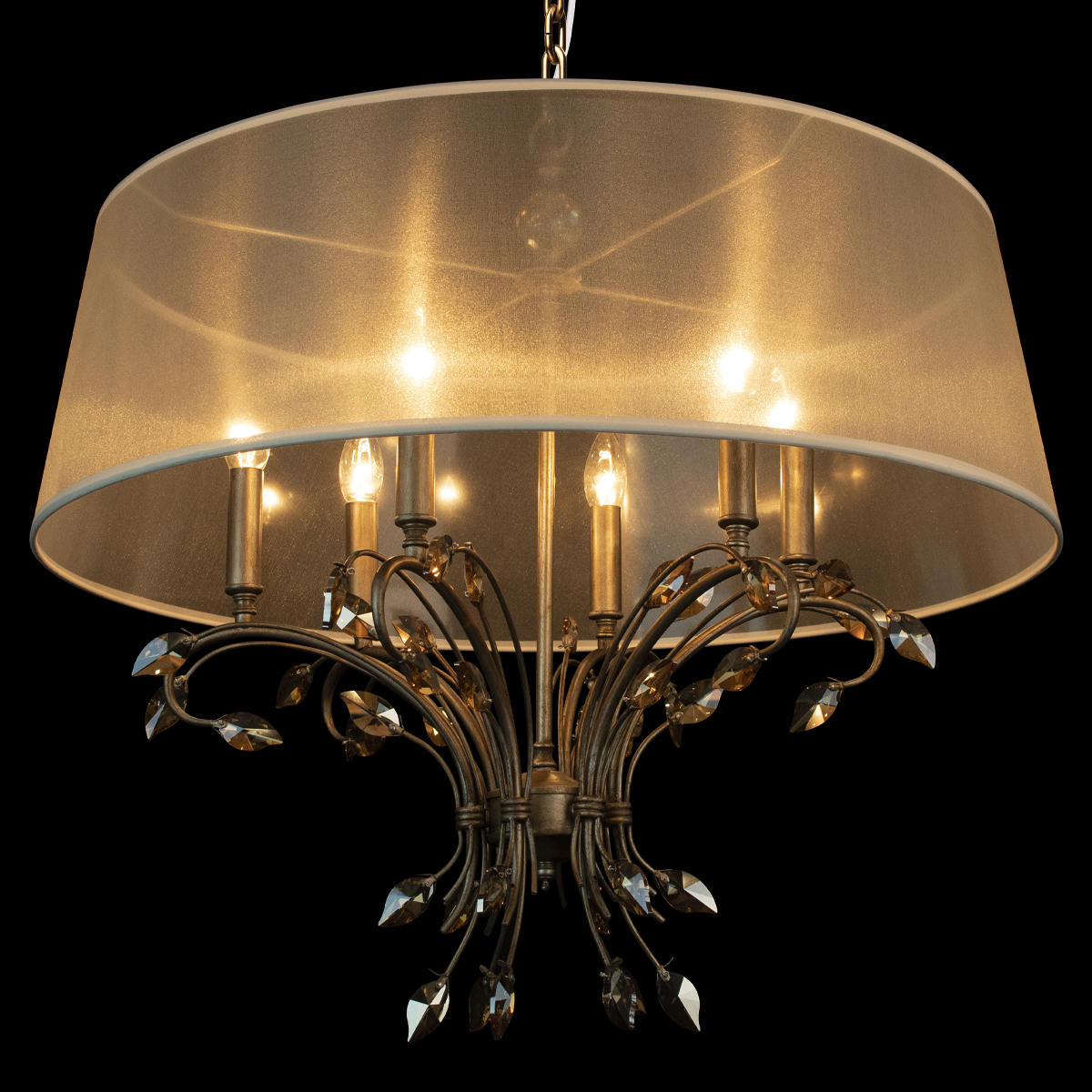 Подвесной светильник 73,7*95/25 см, 6*E14 LOFT IT Hermitage 10305/A шампанское