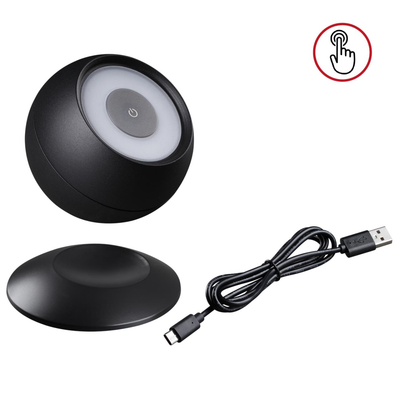 Светильник ландшафтный светодиодный переносной 10,9*11*11 см, 1*LED*2W 4000K Novotech Cardi 359288 черный