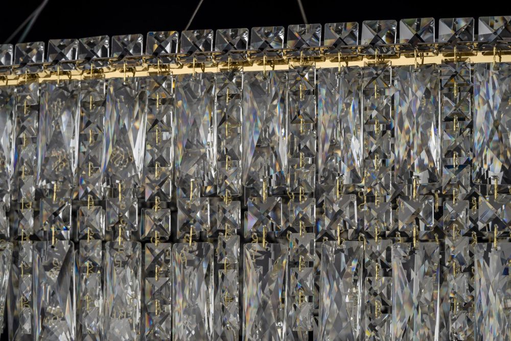 Люстра подвесная ** см, Led лента*LED*150W, 3000/6000K, Arti Lampadari Ovindoli Nickel Ovindoli L 1.5.120x40.100 G, Золото