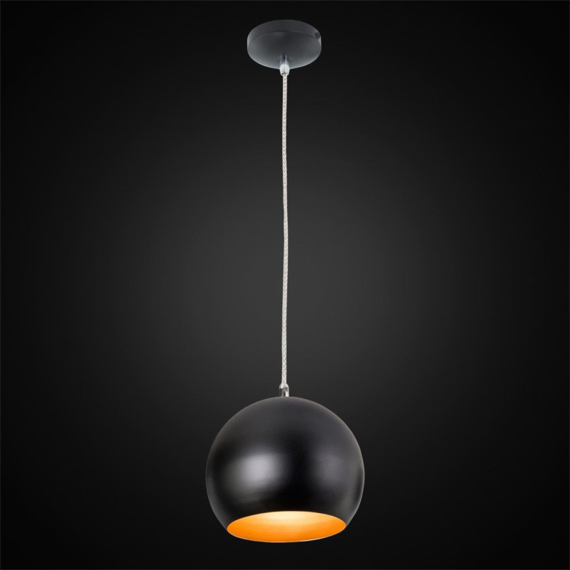 Подвесной светильник Citilux Оми CL945115, хром-черный, диаметр 18 см