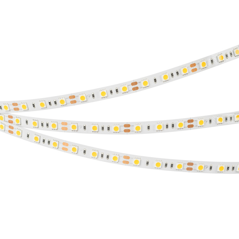 Лента RT-B60-10mm 12V Day4000 (14.4 W/m, IP20, 5060, 5m) (Arlight, Открытый) 012338(2). Цена указана за 5 метров. Продается кратно 5 метрам.