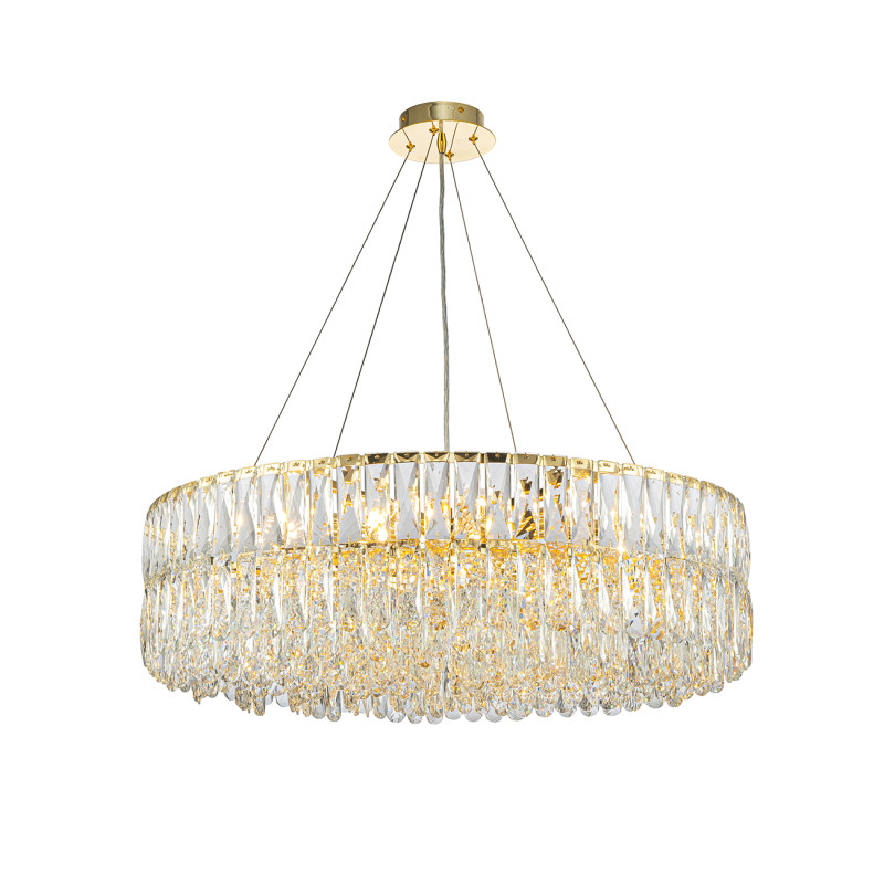 Подвесная люстра 80*80*126 см, 18*E14, 720W, Indigo VORTICE V000598 золотой, 12050/18P Gold