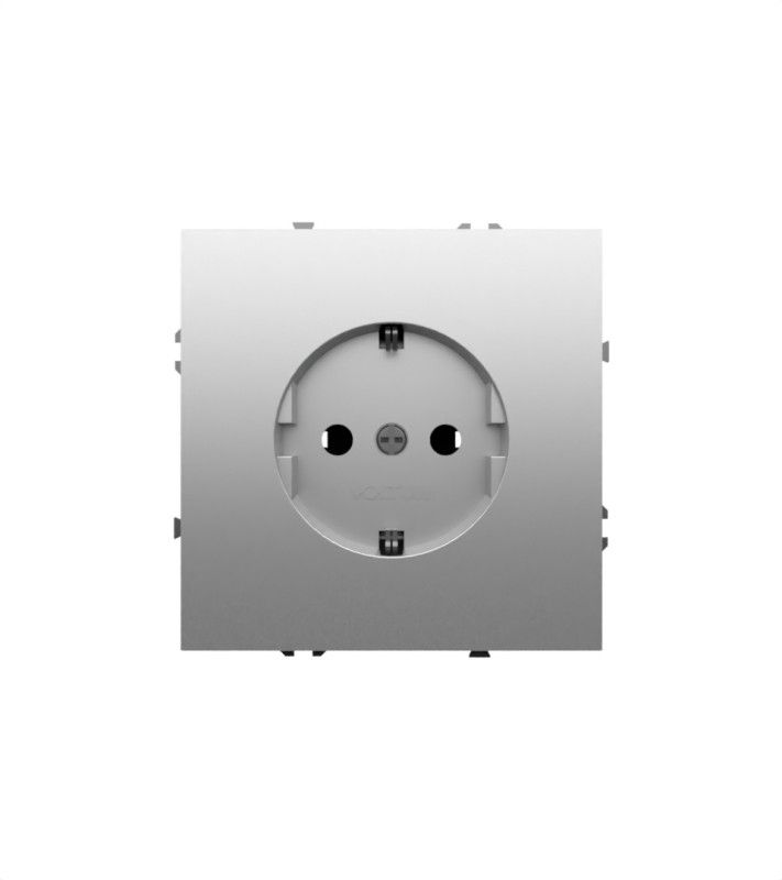 Розетка встраиваемая Voltum S70 с заземлением 16А, шелк пластик Soft touch VLS040104