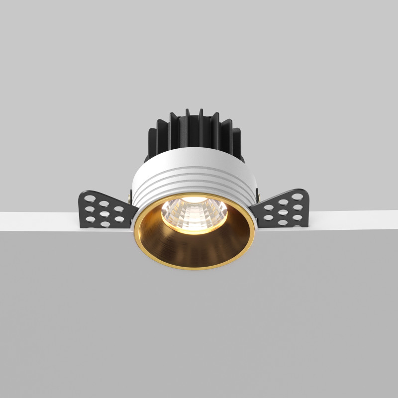 Встраиваемый светильник 5,4*5,4*5,3 см, LED, 7W, 4000К, Maytoni Technical ROUND DL058-7W4K-TRS-BS латунный