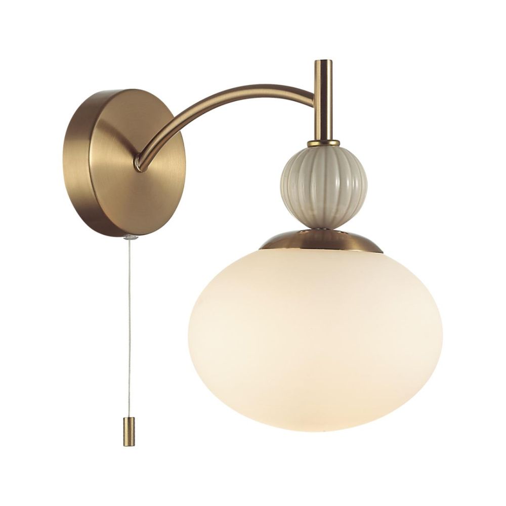 Бра с выключателем *16*22-22 см, 1*E14*40W, Lumion Gloriya LUM8272/1W, латунь; бежевый