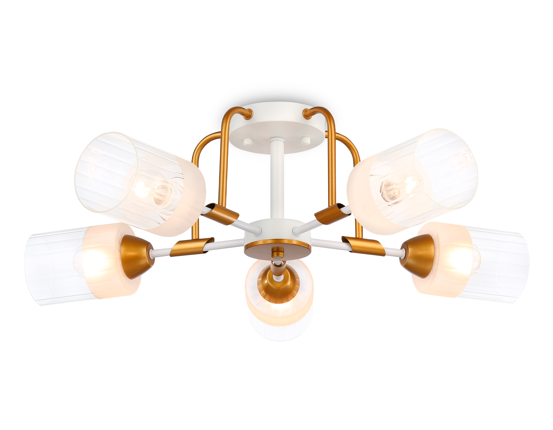 Светильник подвесной 62*20 см, E27 W, К, белый, золото Ambrella Traditional Modern TR303323