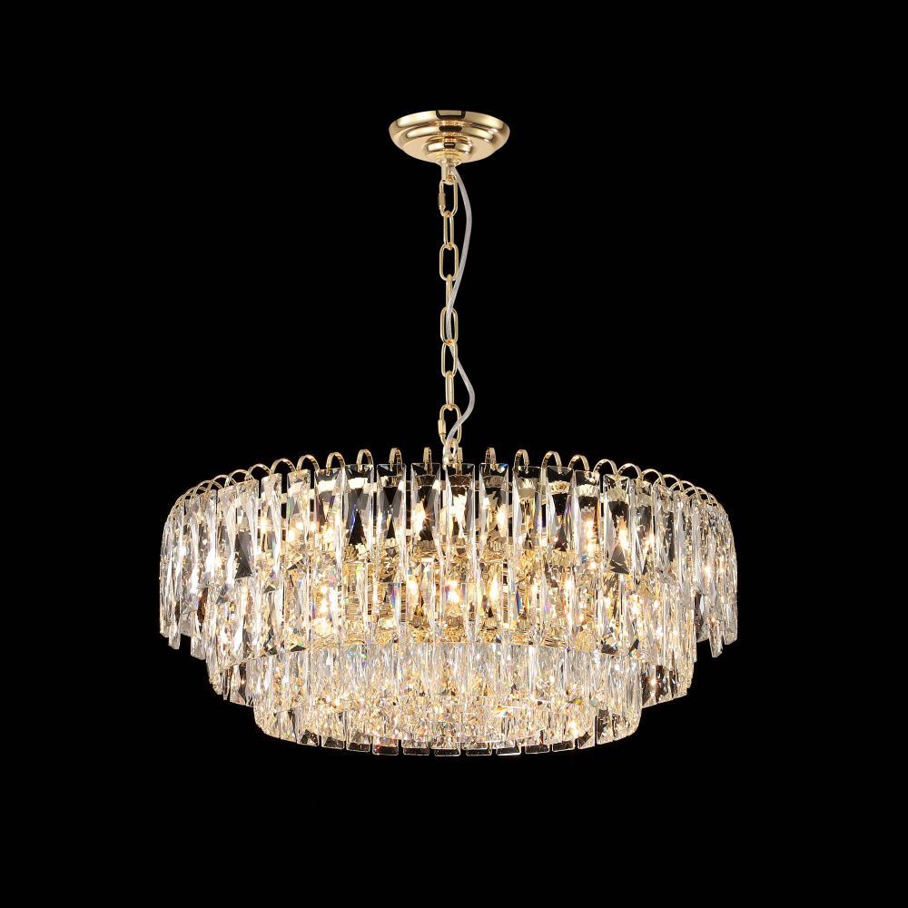 Люстра Ø600 x H250, мм, 12*40W (480W), H GOLD (Золото) NewRgy L10-ф600*H250 H GOLD