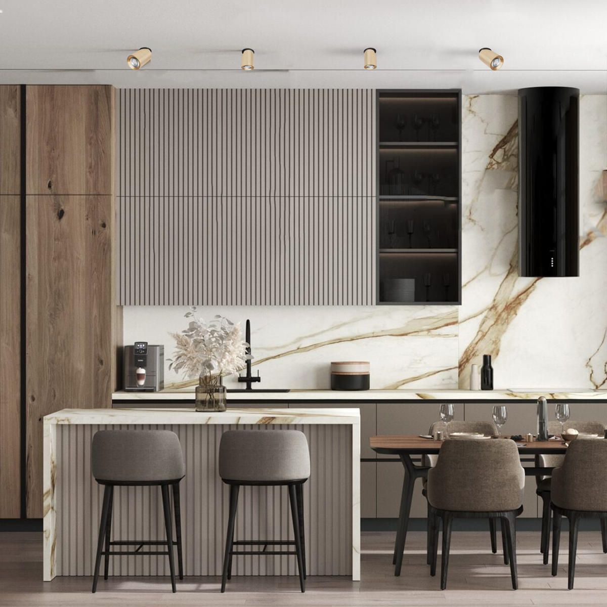 Встраиваемый светильник 7*10 см, GU10 LOFT IT Bar 10345 Black черный